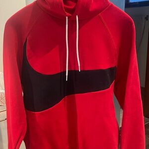 Nike Men's Red and Black Hoodie